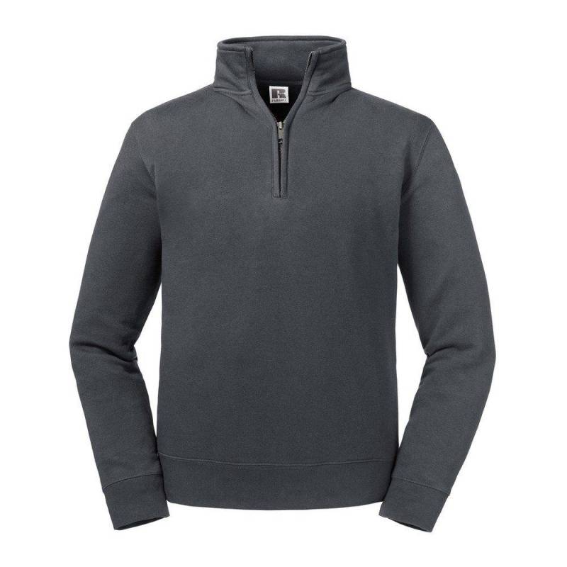 Authentische Zip Neck Sweatshirt Herren Grau 3XL von Russell