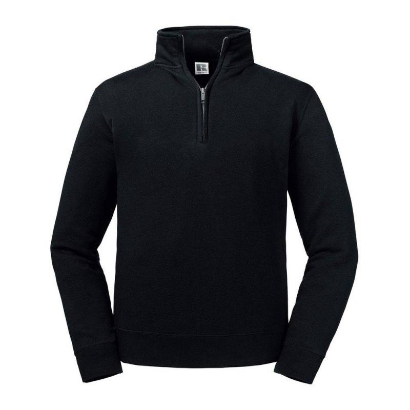 Authentische Zip Neck Sweatshirt Herren Schwarz 4XL von Russell