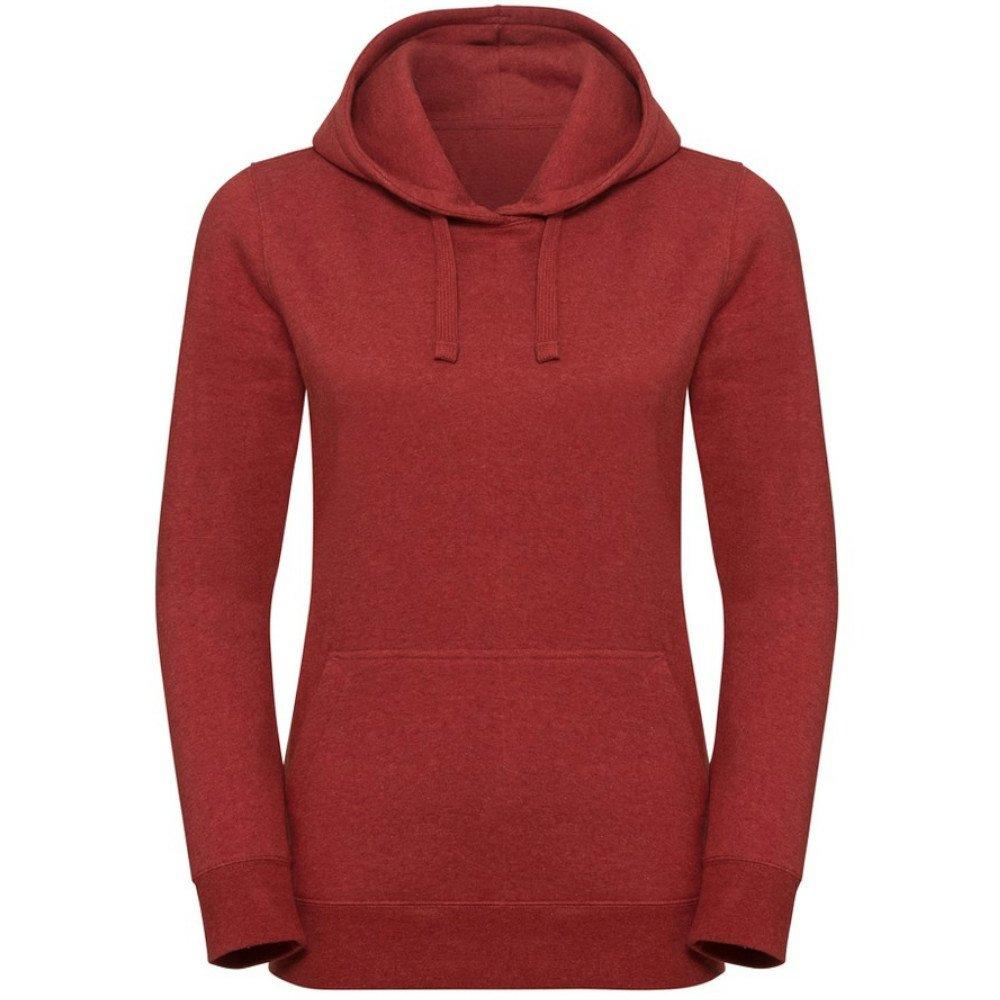 Authentisches Melange Hoodie Damen Rot Bunt S von Russell