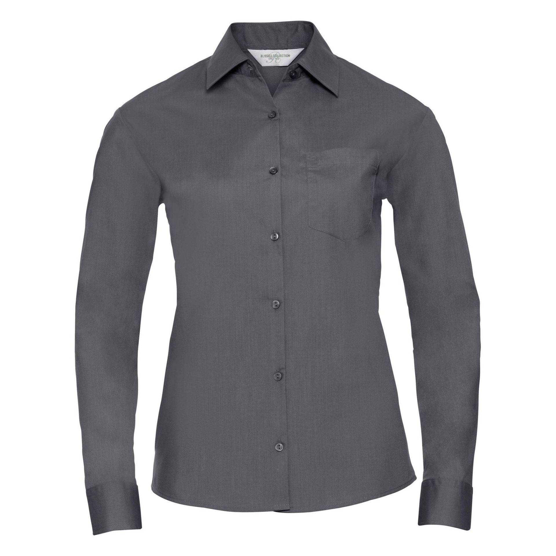 Collection Langarm Bluse Damen Grau L von Russell