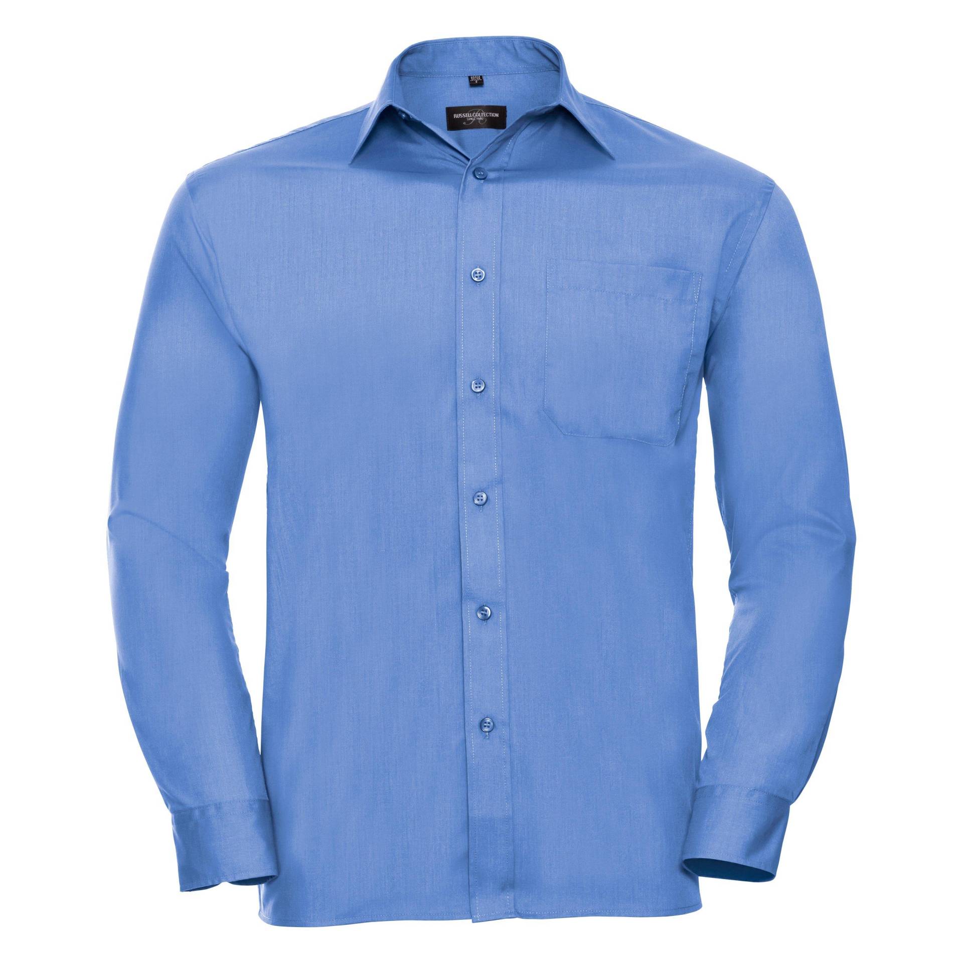 Collection Langarm Hemd Herren Blau 16 von Russell