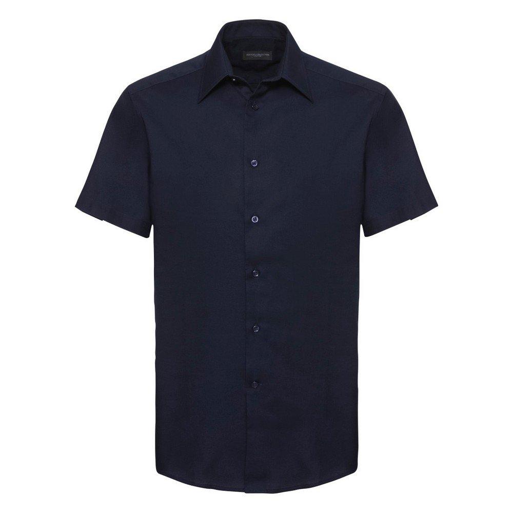 Collection Oxford Hemd, Kurzarm, Pflegeleicht Herren Marine 48 von Russell