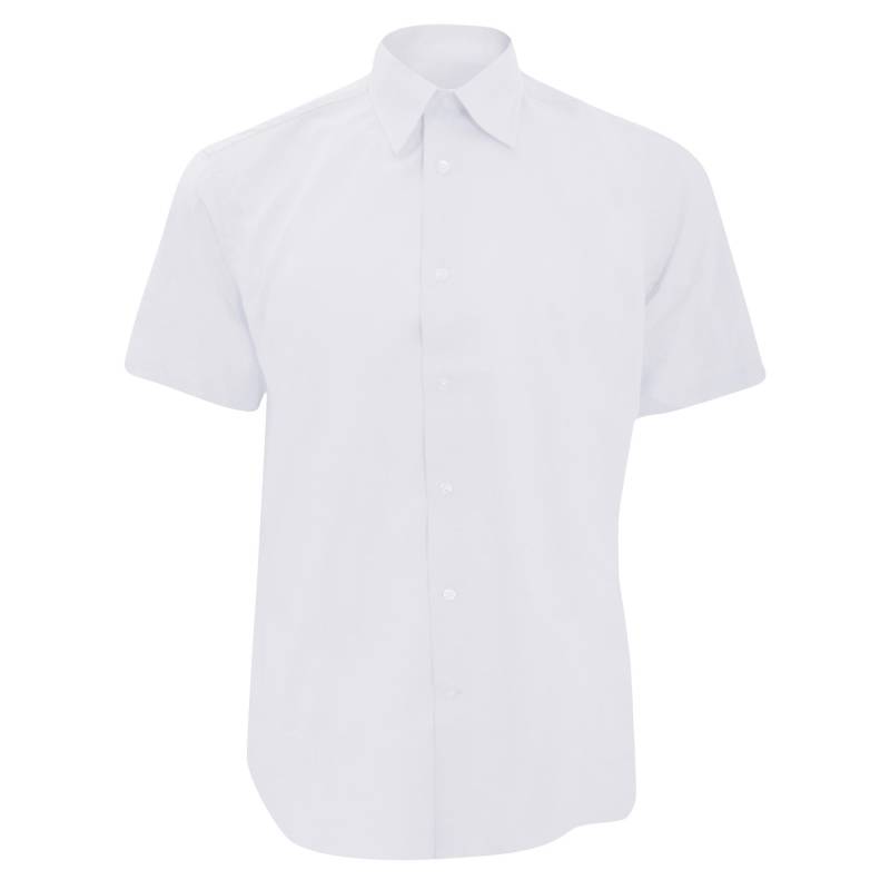 Collection Oxford Hemd, Kurzarm, Pflegeleicht Herren Weiss 38 von Russell