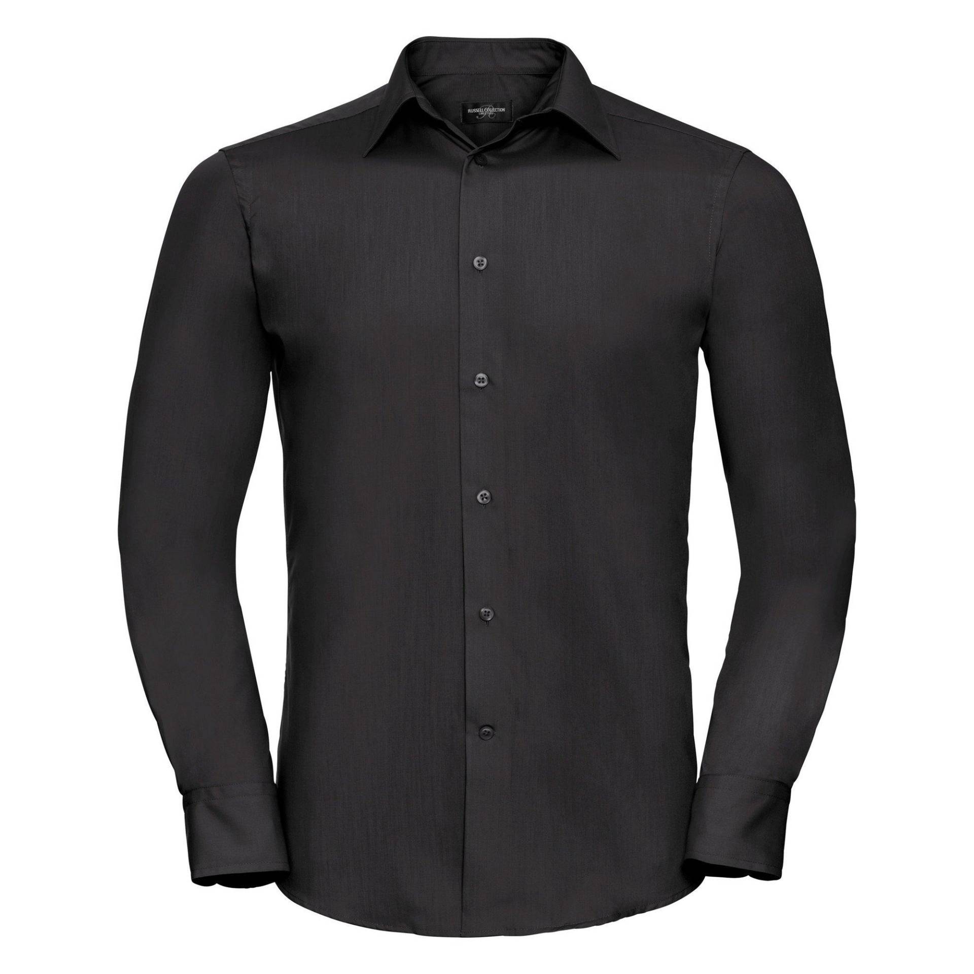 Collection Popeline Herren Hemd Herren Schwarz 3XL von Russell