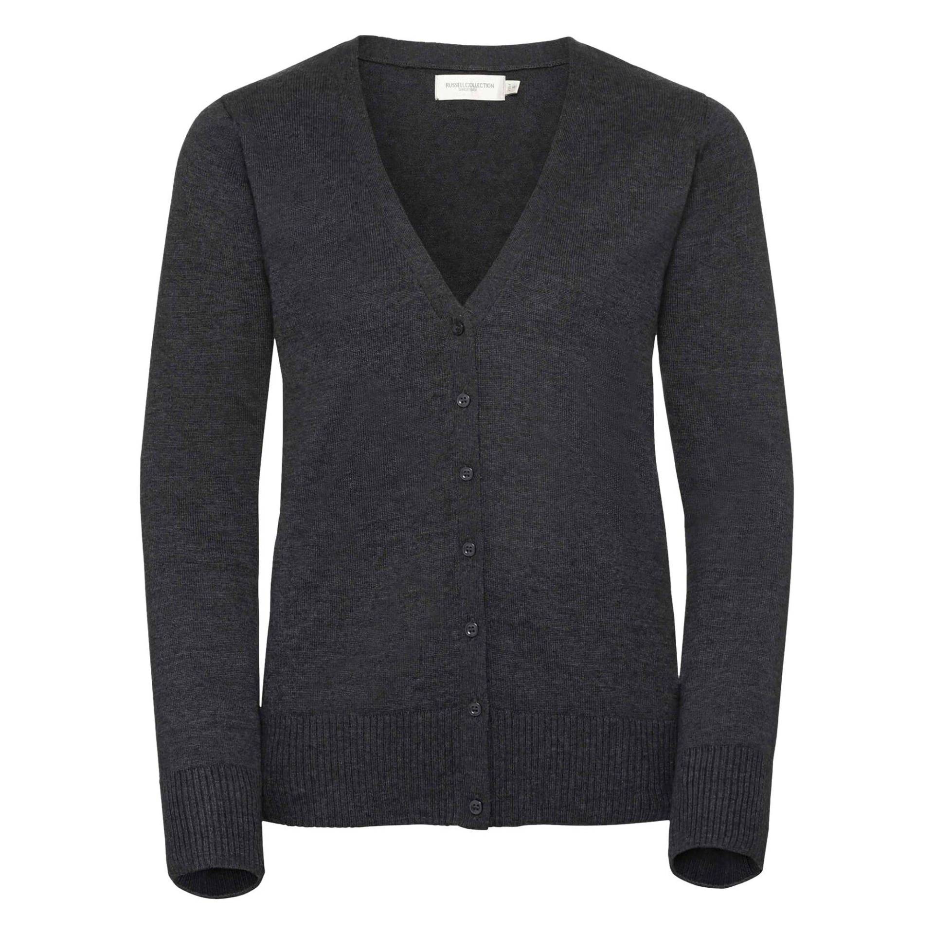 Collection Strickjacke Mit Vausschnitt Damen Charcoal Black XS von Russell