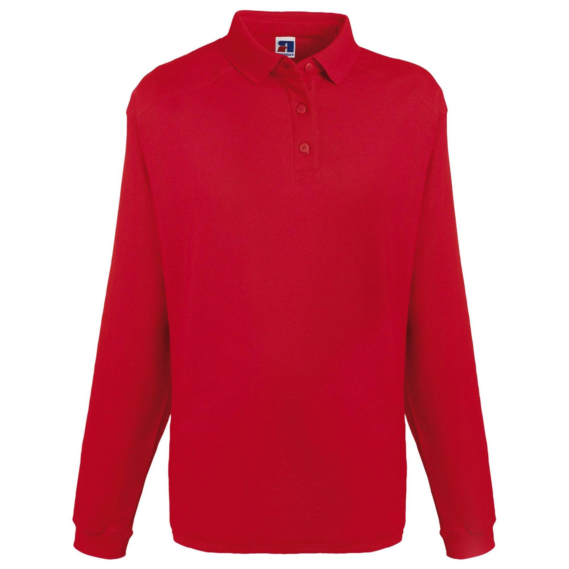 Europe Sweatshirt Mit Knopfleiste Und Kragen Herren Rot Bunt 3XL von Russell
