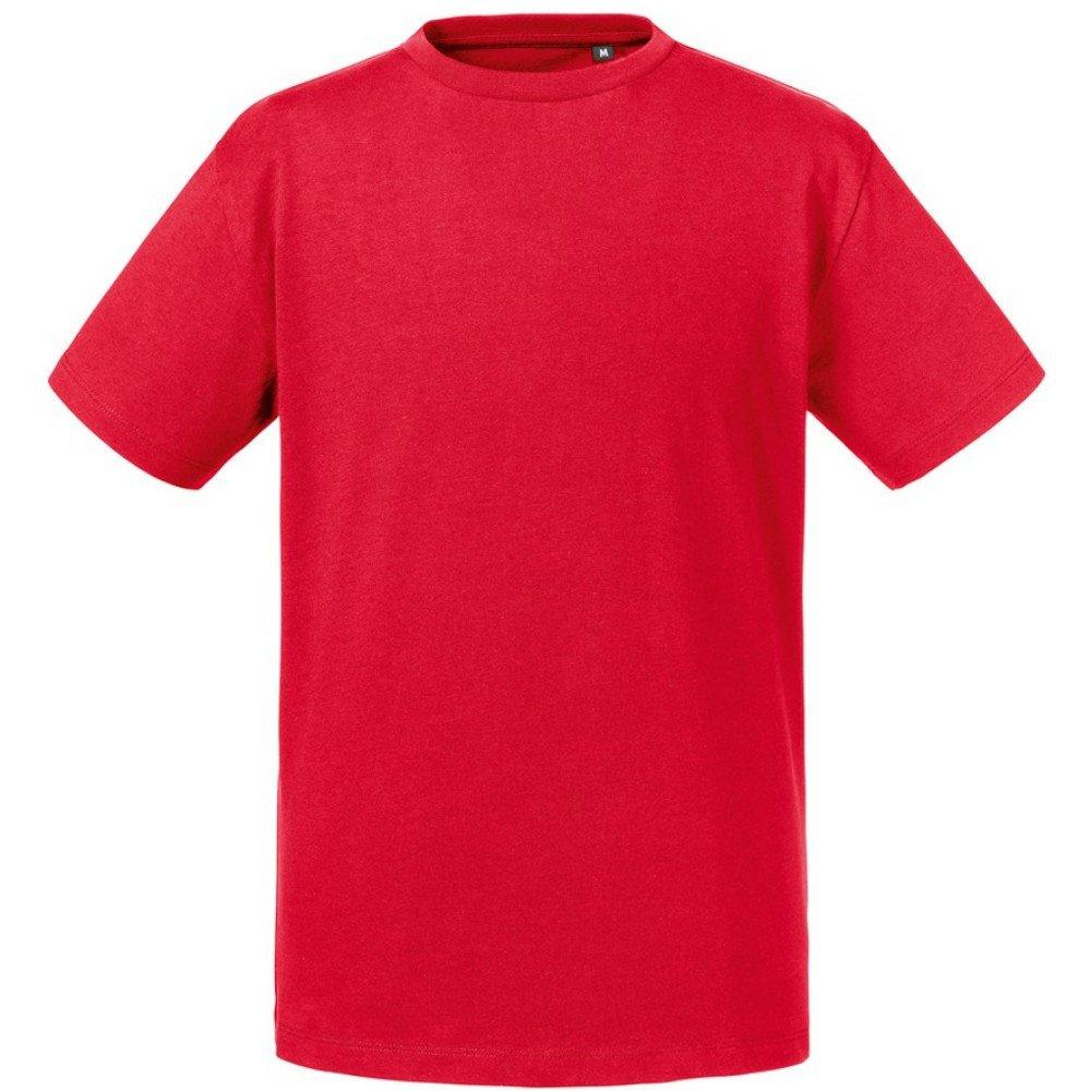 Pure Organic T-shirt Jungen Rot Bunt 128 von Russell