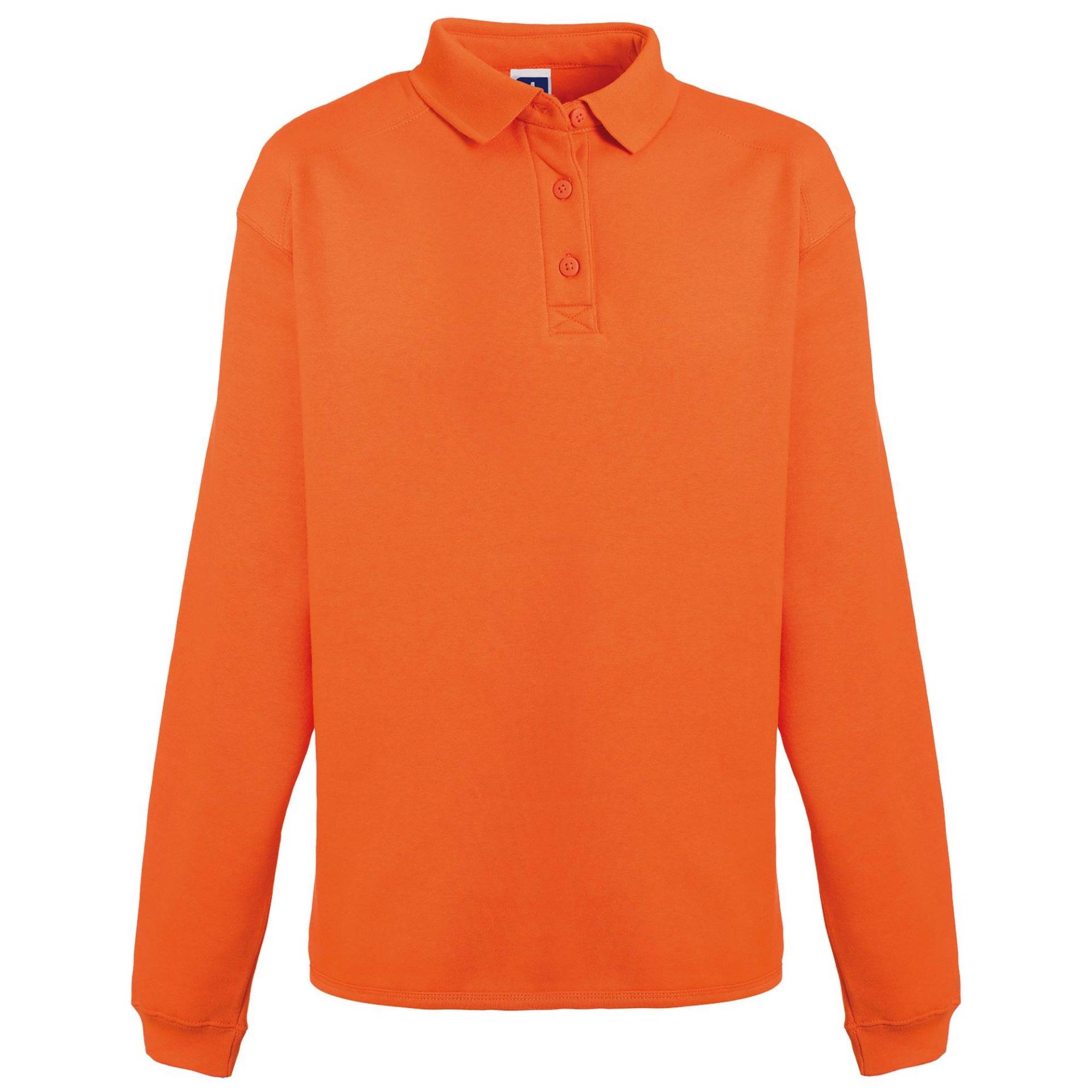 Europe Sweatshirt Mit Knopfleiste Und Kragen Herren Orange 3XL von Russell