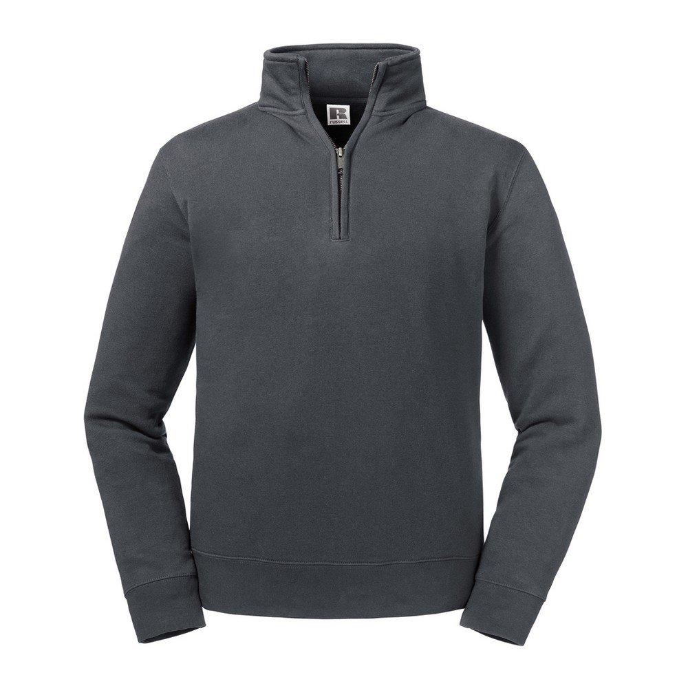 Authentische Zip Neck Sweatshirt Herren Grau 4XL von Russell