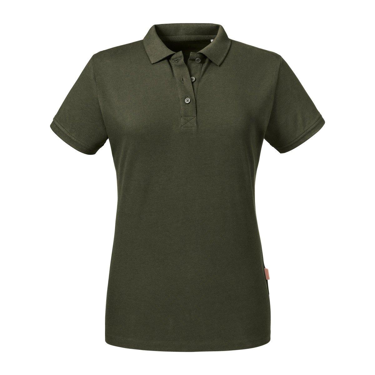 Poloshirt, Aus Biologischem Anbau Damen Olivegrün L von Russell