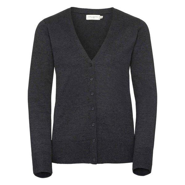 Collection Strickjacke Mit Vausschnitt Damen Charcoal Black L von Russell