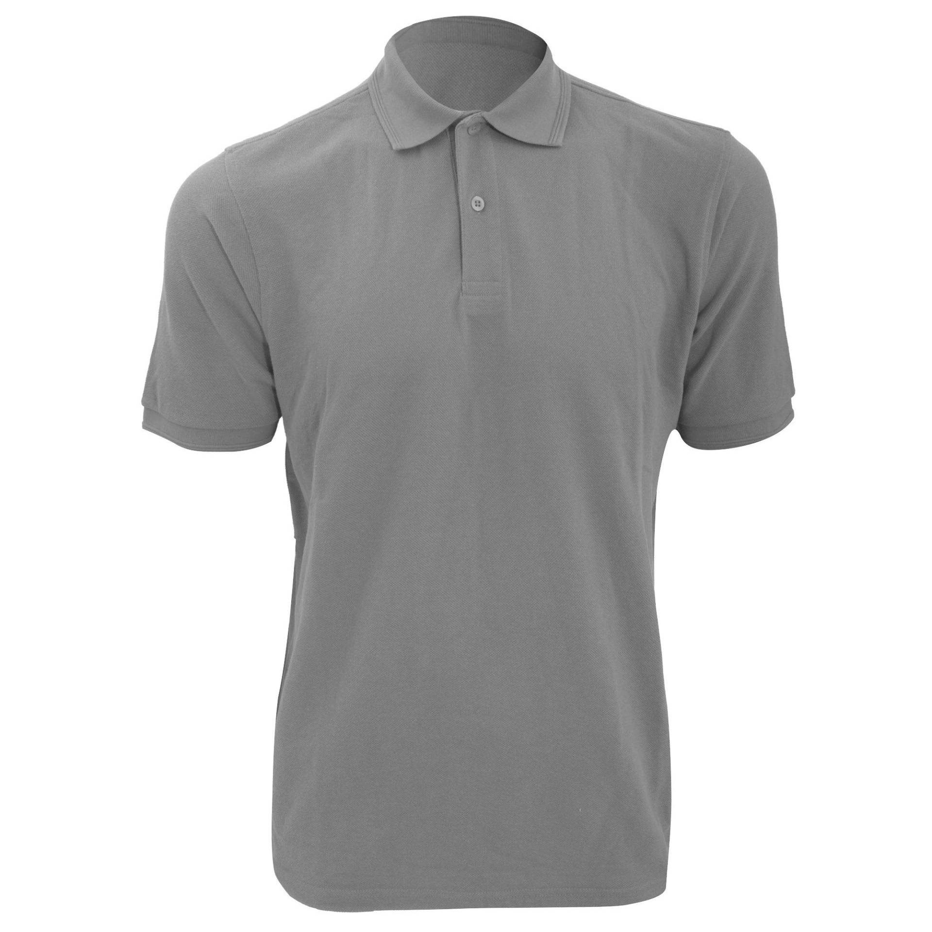 Ripp Poloshirt, Kurzarm Herren Taubengrau M von Russell