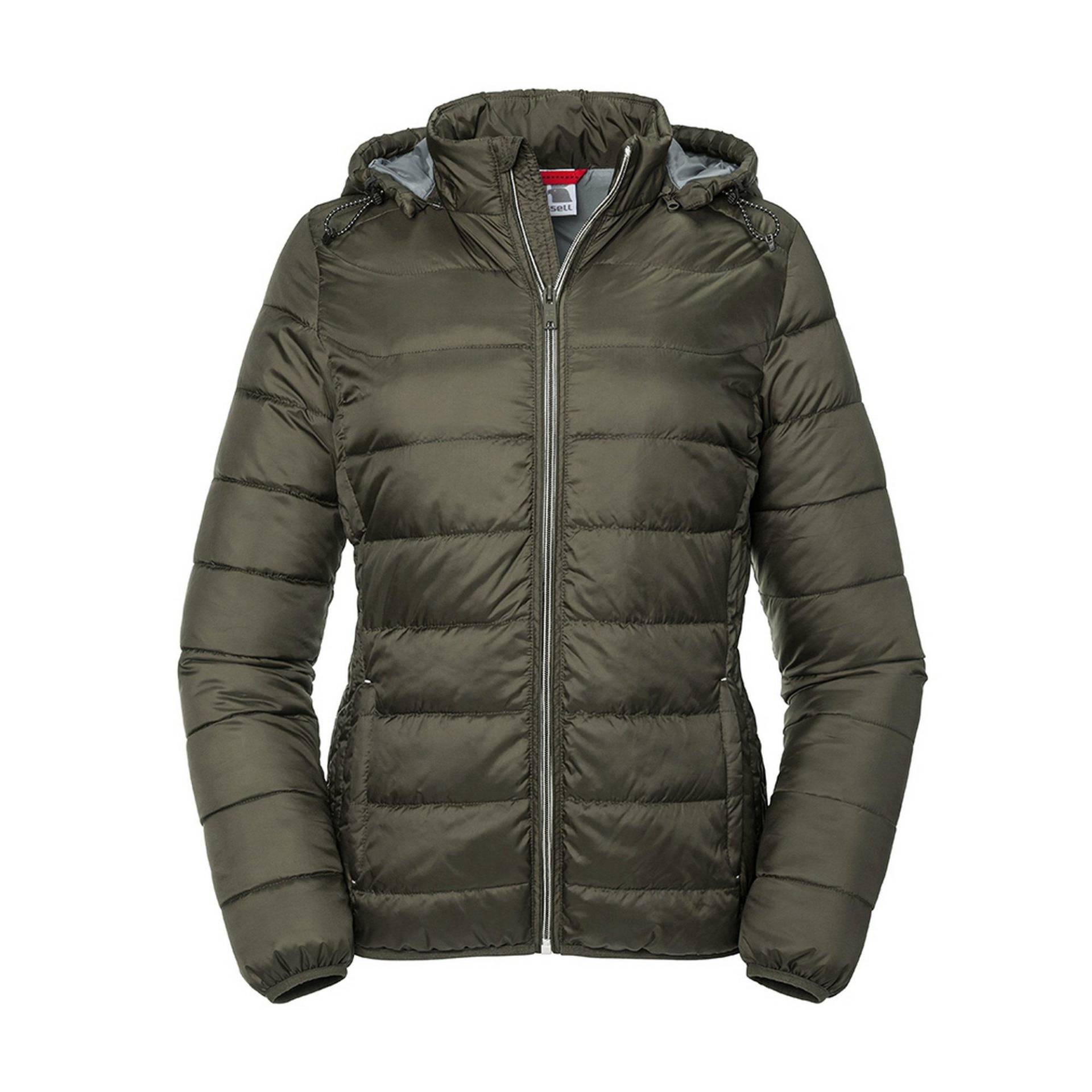 Hooded Nano Padded Jacket Damen Olivegrün M von Russell