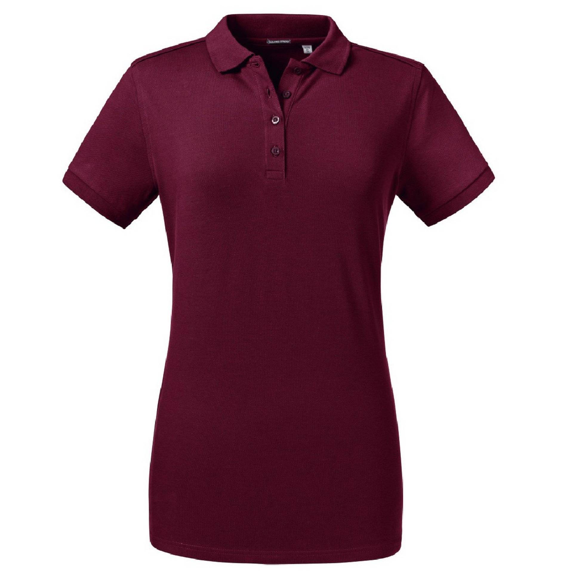 Poloshirt, Stretch Damen Weinrot M von Russell