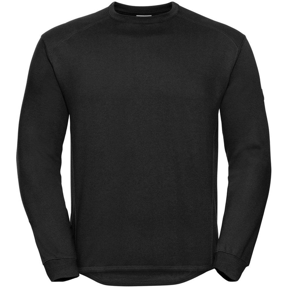 Workwear Crew Neck Set In Sweatshirt Top Herren Schwarz M von Russell