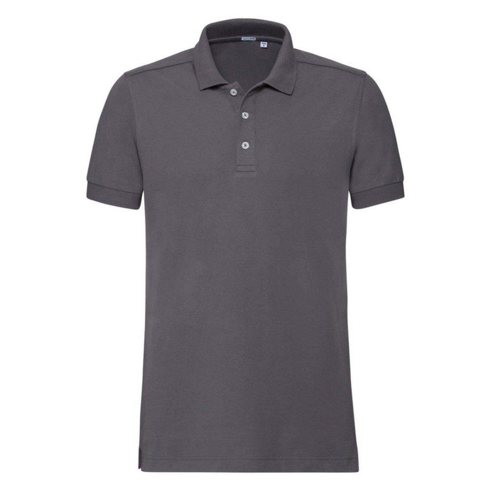 Stretch Poloshirt, Kurzarm Herren Grau M von Russell