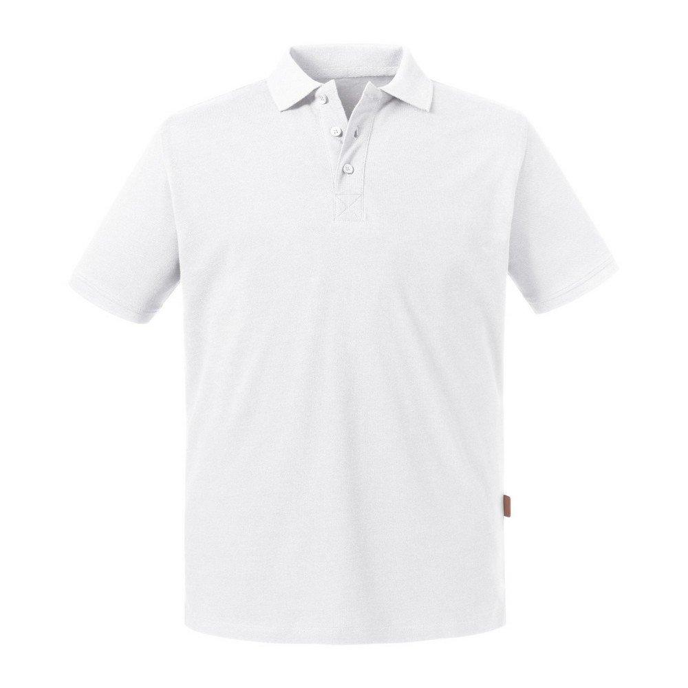 Poloshirt Pure Organic Herren Weiss S von Russell