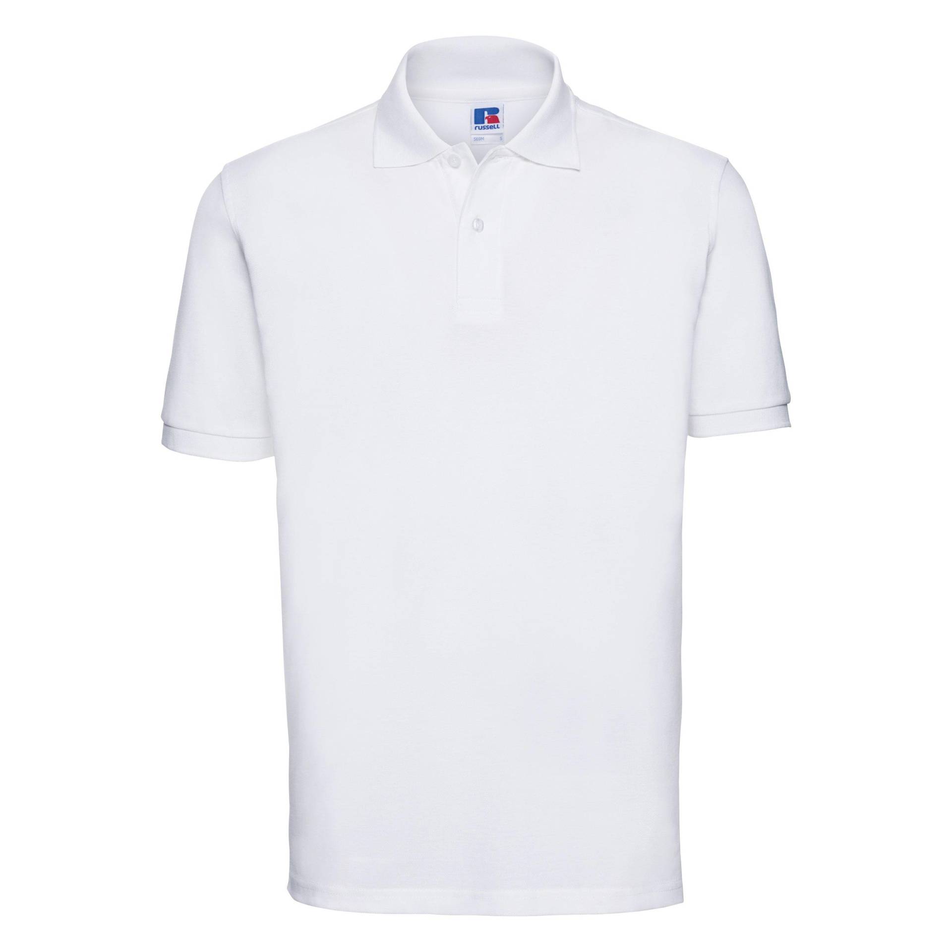 Poloshirt, Kurzarm Herren Weiss S von Russell