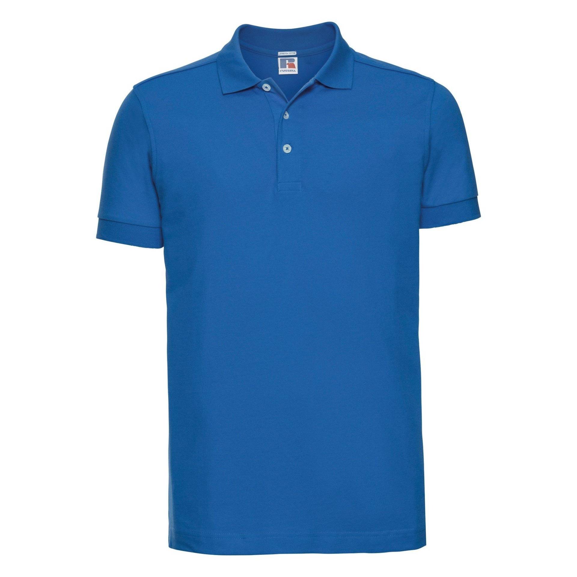 Stretch Poloshirt, Kurzarm Herren Blau S von Russell