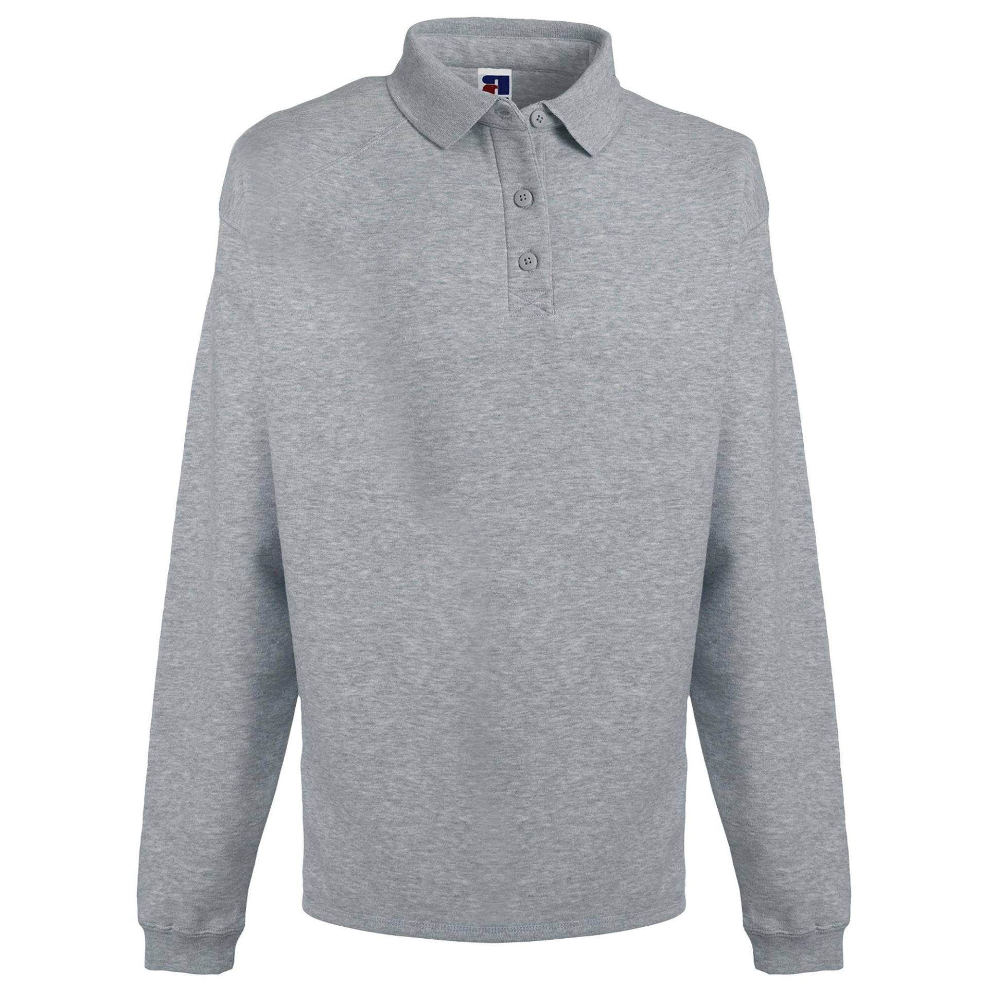 Europe Sweatshirt Mit Knopfleiste Und Kragen Herren Taubengrau S von Russell