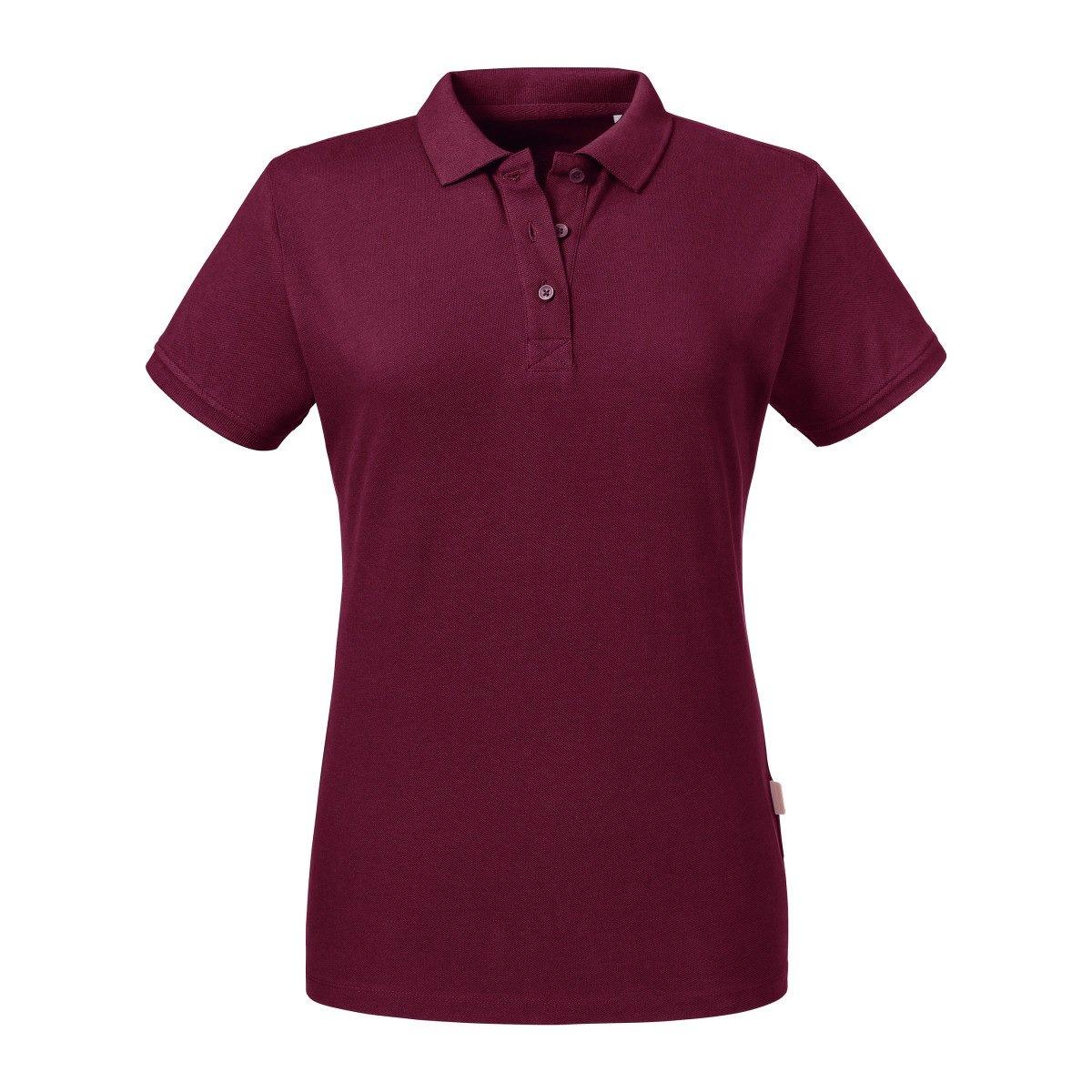 Poloshirt, Aus Biologischem Anbau Damen Weinrot S von Russell