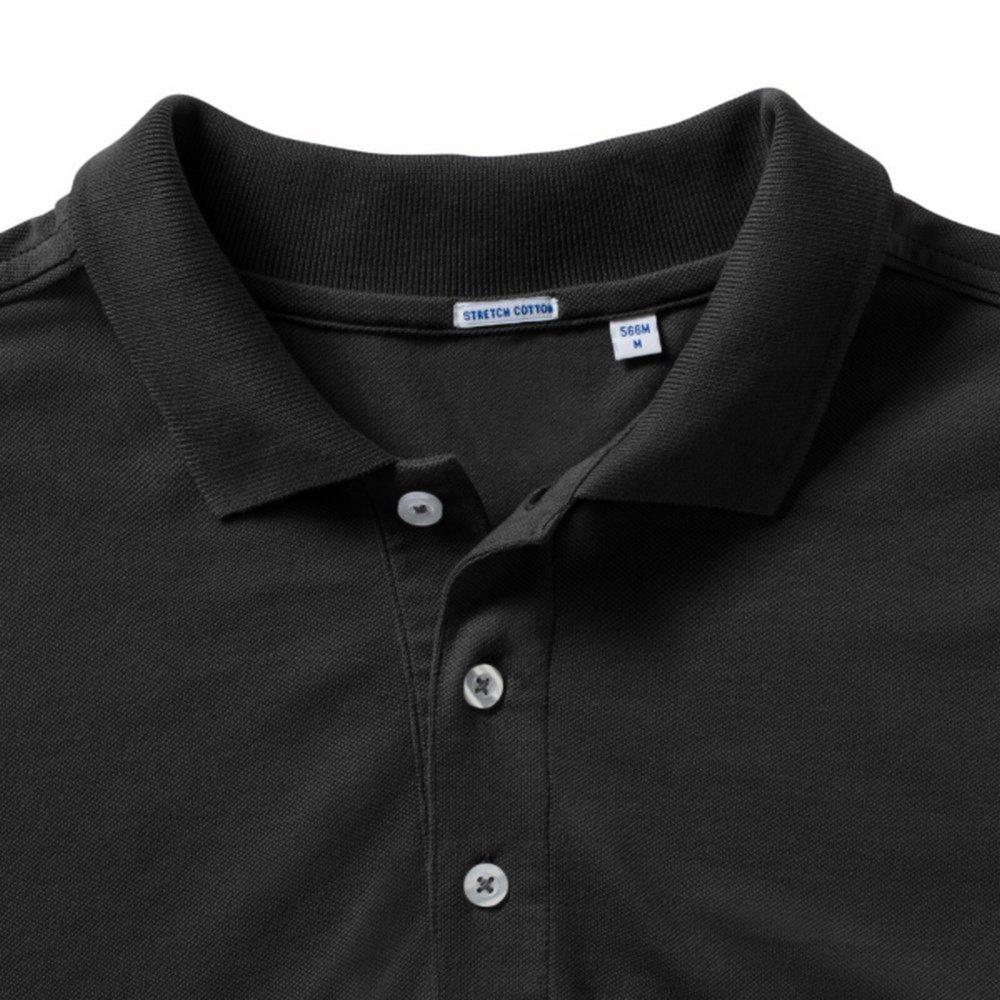 Stretch Poloshirt, Kurzarm Herren Schwarz S von Russell