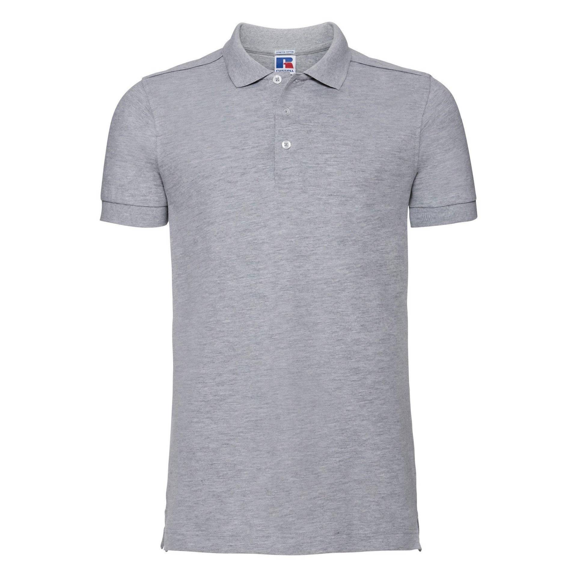 Stretch Poloshirt, Kurzarm Herren Taubengrau S von Russell