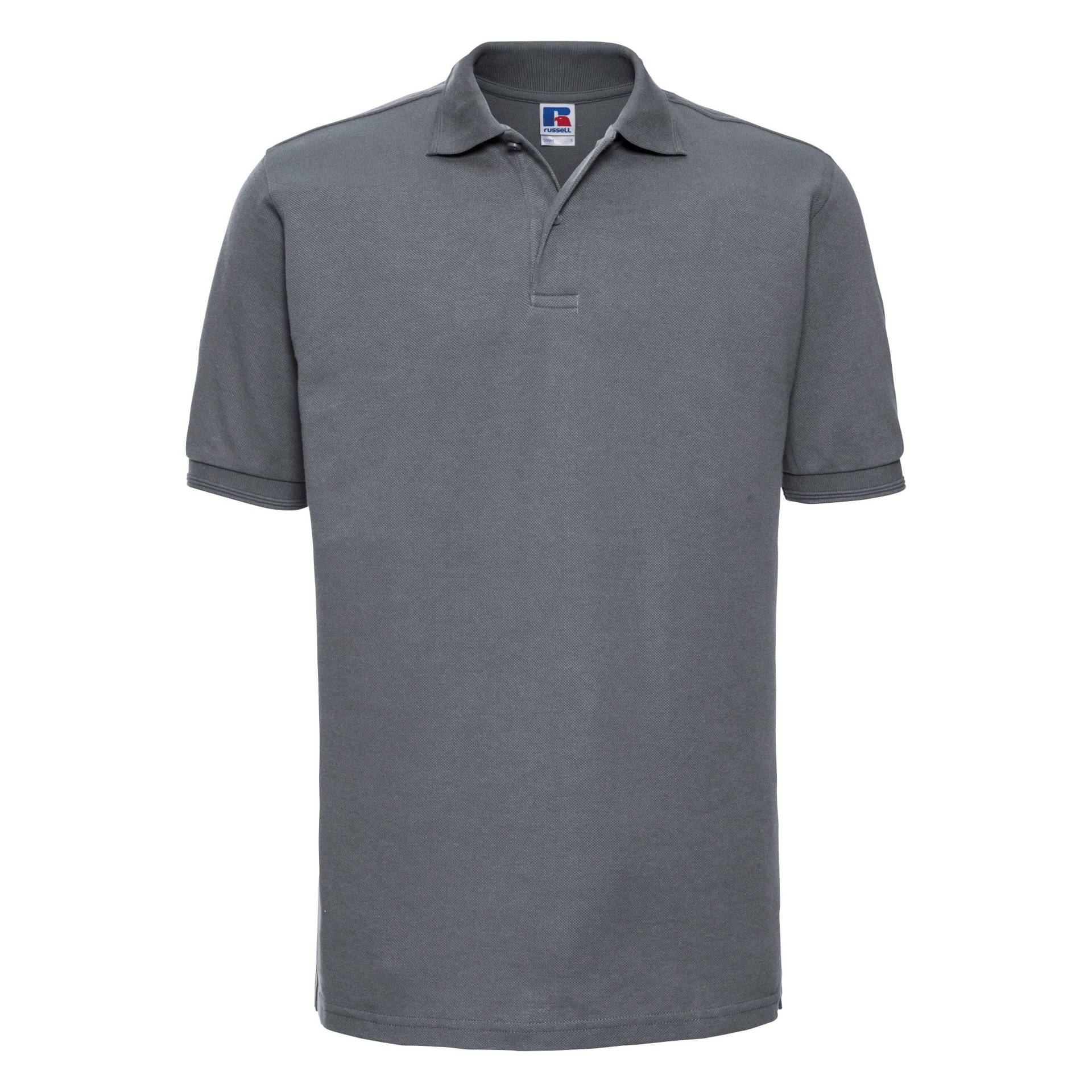 Ripp Poloshirt, Kurzarm Herren Grau XL von Russell