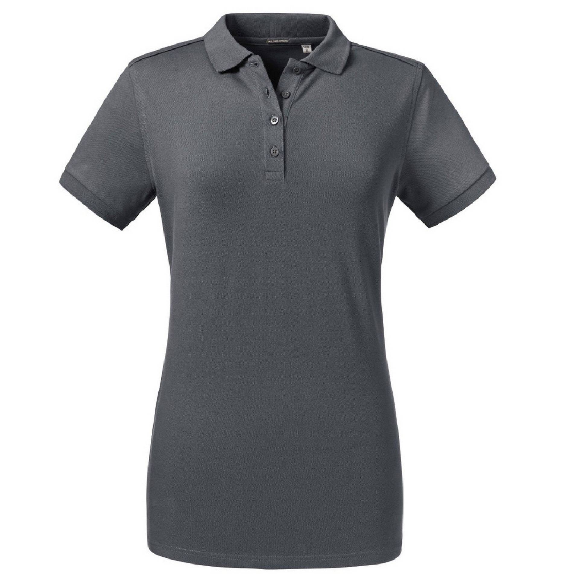 Poloshirt, Stretch Damen Grau XL von Russell