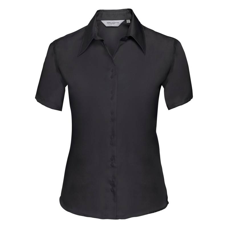 Collection Bluse, Kurzarm, Bügelfrei Damen Schwarz XL von Russell