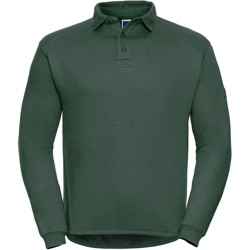 Europe Sweatshirt Mit Knopfleiste Und Kragen Herren Grün XS von Russell