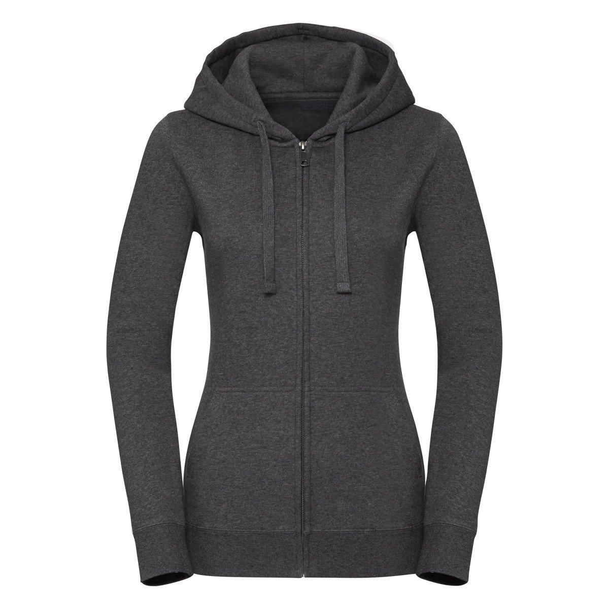 Authentic Zip Hoodie Damen Charcoal Black XS von Russell