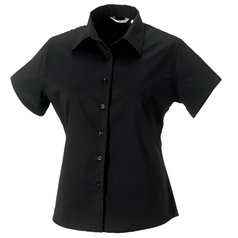 Collection Hemd Bluse, Kurzarm Damen Schwarz XS von Russell