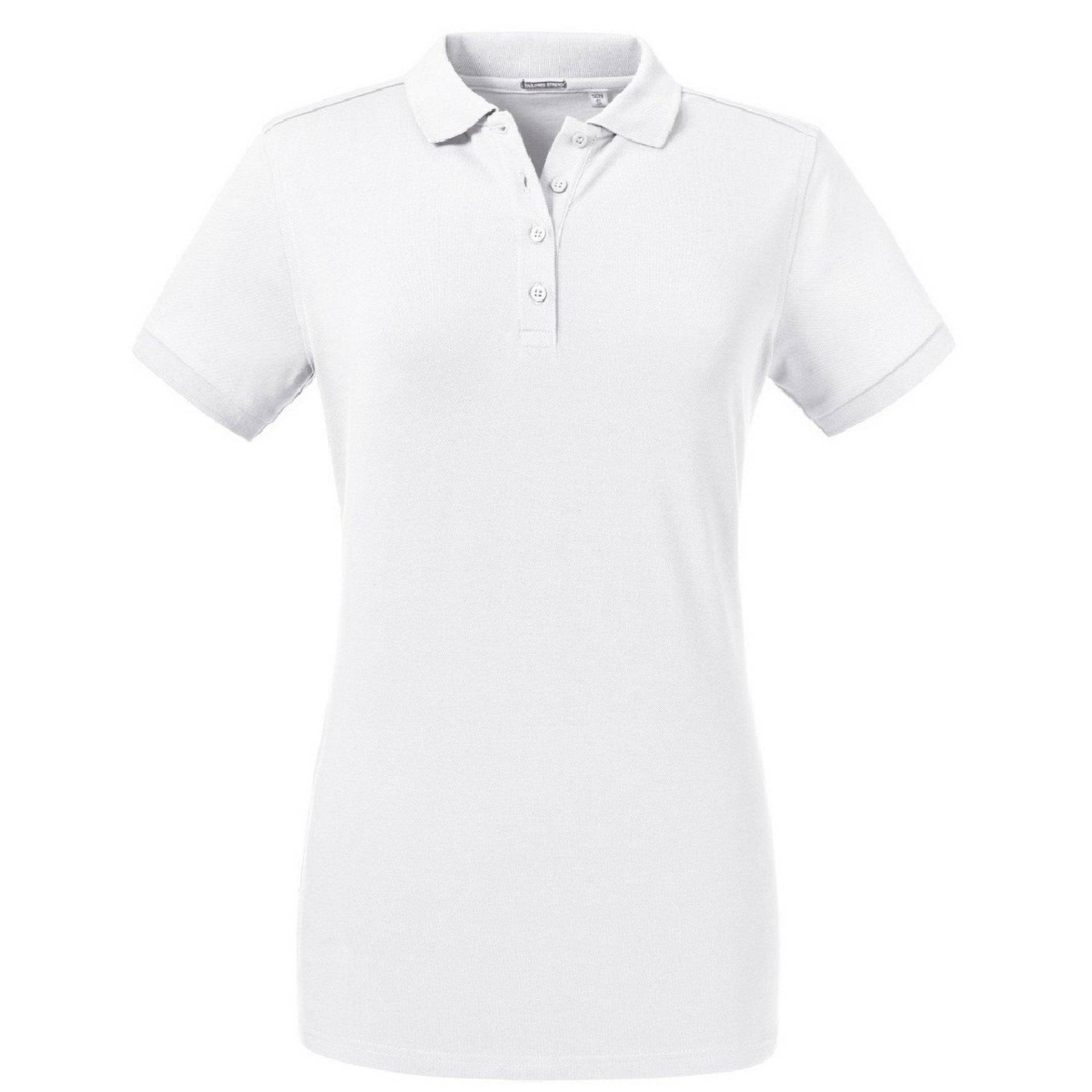 Poloshirt, Stretch Damen Weiss XS von Russell