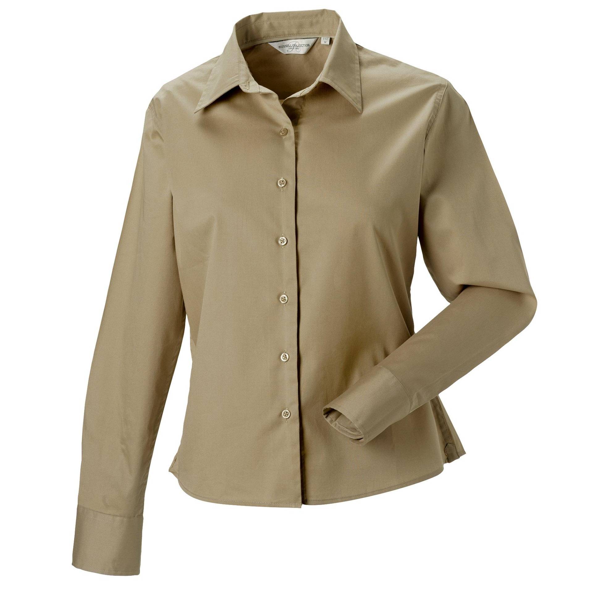 Collection Hemd Bluse, Langarm Damen Khaki XS von Russell