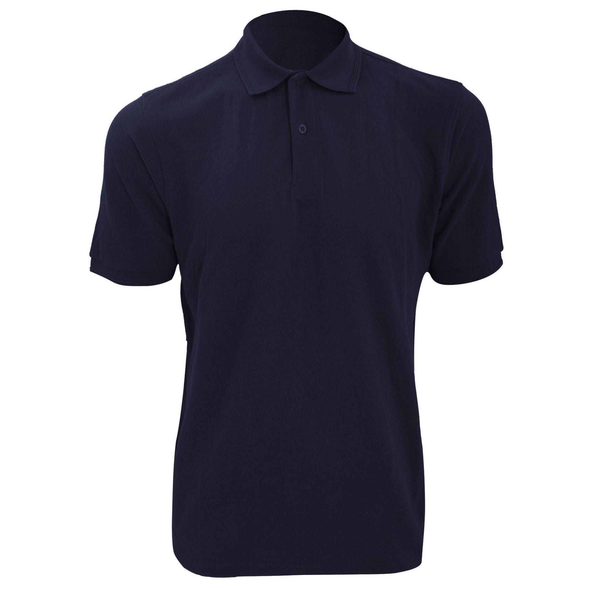 Ripple Collar & Cuff Kurzarm Polo Shirt Herren Marine XXL von Russell