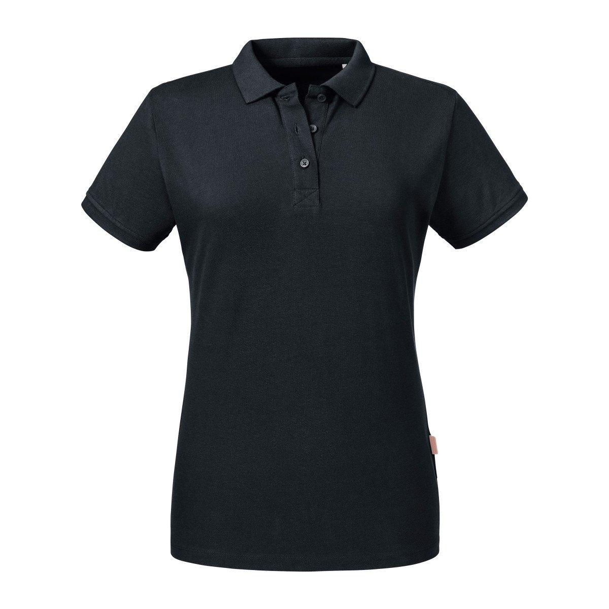 Poloshirt, Aus Biologischem Anbau Damen Schwarz XXL von Russell