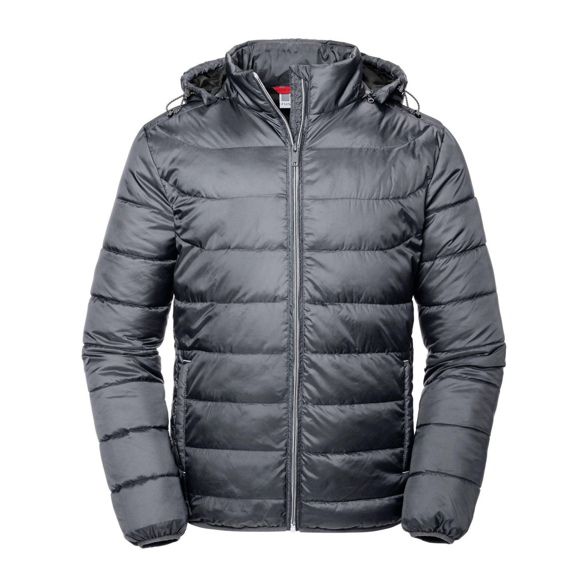 Nano Steppjacke Mit Kapuze Herren Grau 4XL von Russell