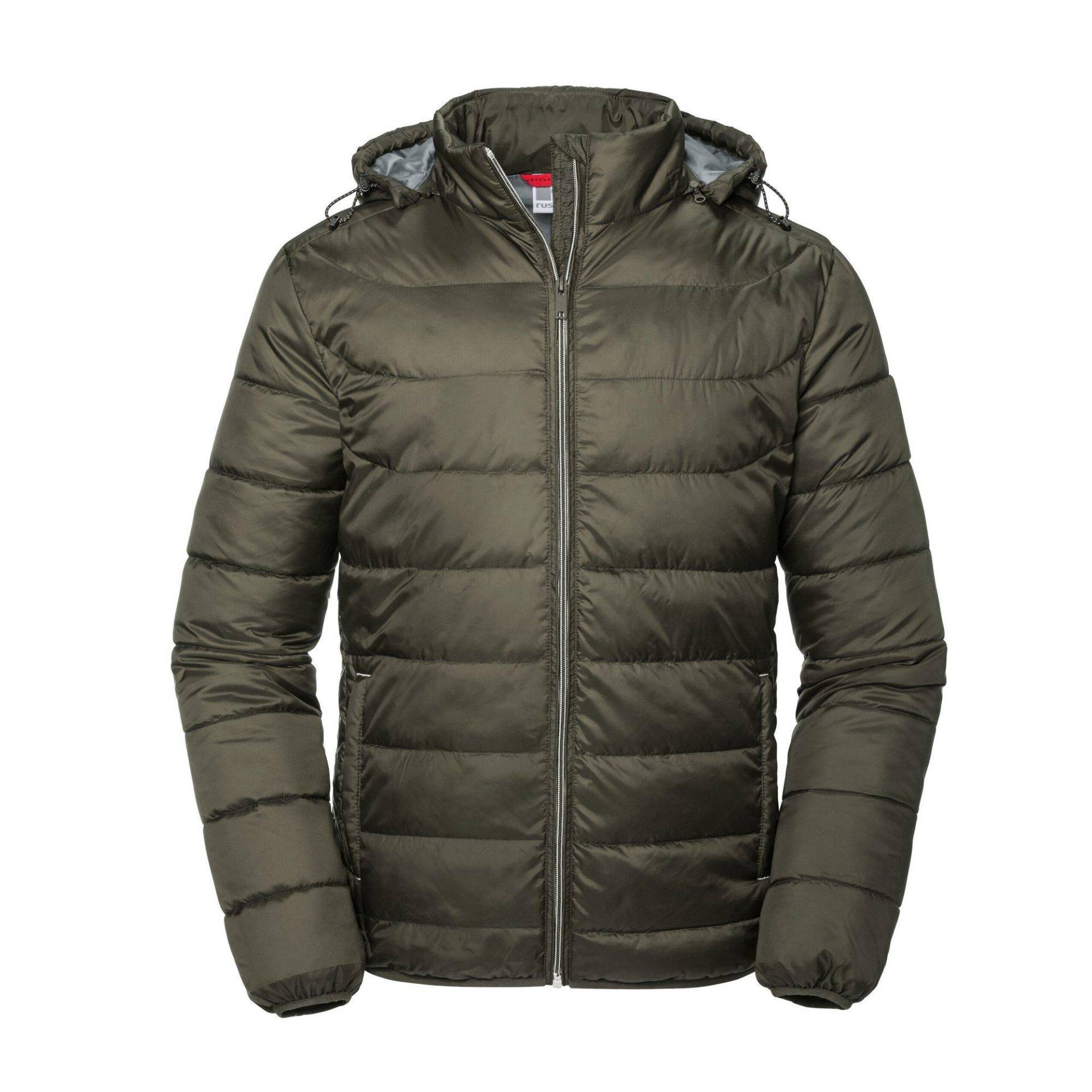 Nano Steppjacke Mit Kapuze Herren Olivegrün S von Russell