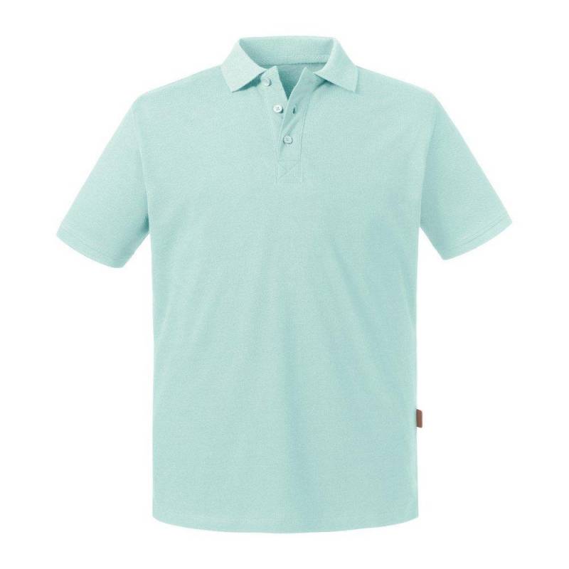 Poloshirt Pure Organic Herren Aquamarine 3XL von Russell