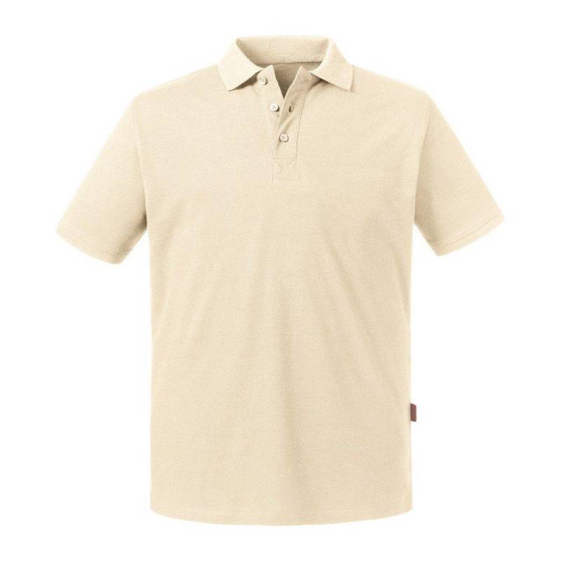 Poloshirt Pure Organic Herren Beige S von Russell