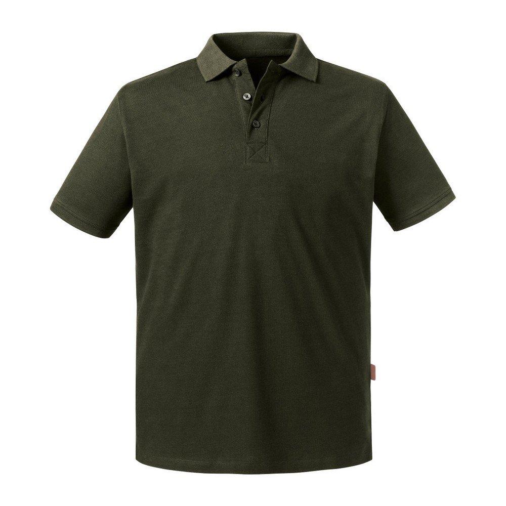 Poloshirt Pure Organic Herren Olivegrün 3XL von Russell