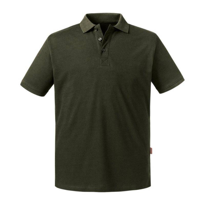 Poloshirt Pure Organic Herren Olivegrün XXL von Russell