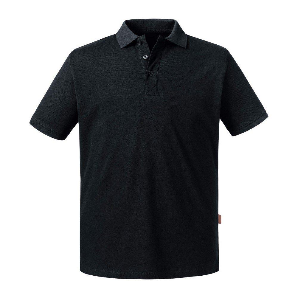 Poloshirt Pure Organic Herren Schwarz XL von Russell