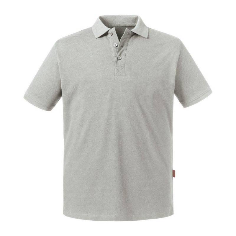 Poloshirt Pure Organic Herren Taubengrau S von Russell