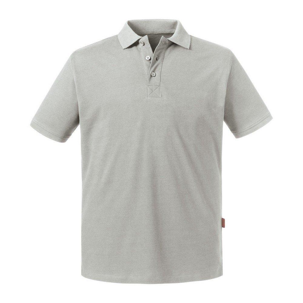 Poloshirt Pure Organic Herren Taubengrau XL von Russell