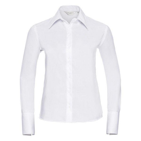 Collection Bluse, Langarm, Bügelfrei Damen Weiss 3XL von Russell