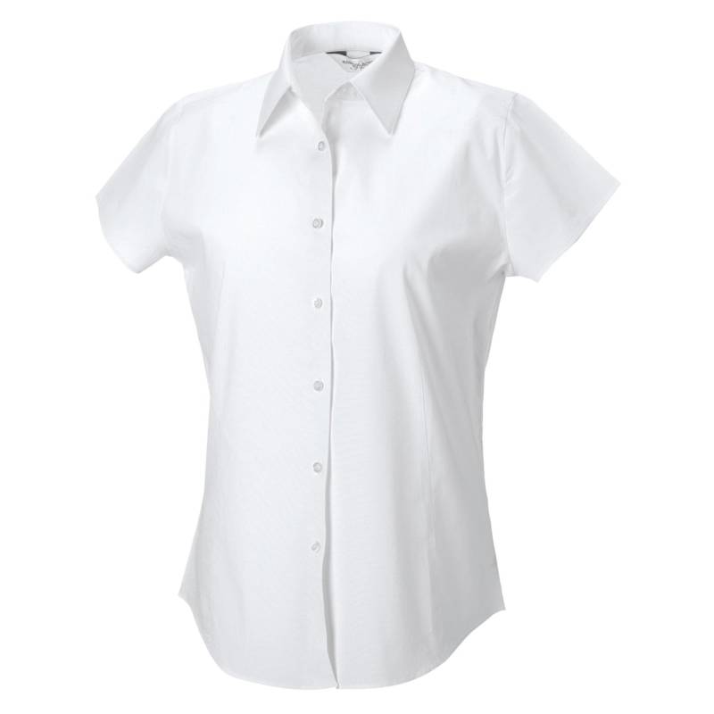 Collection Easy Care Bluse, Kurzarm Damen Weiss XS von Russell