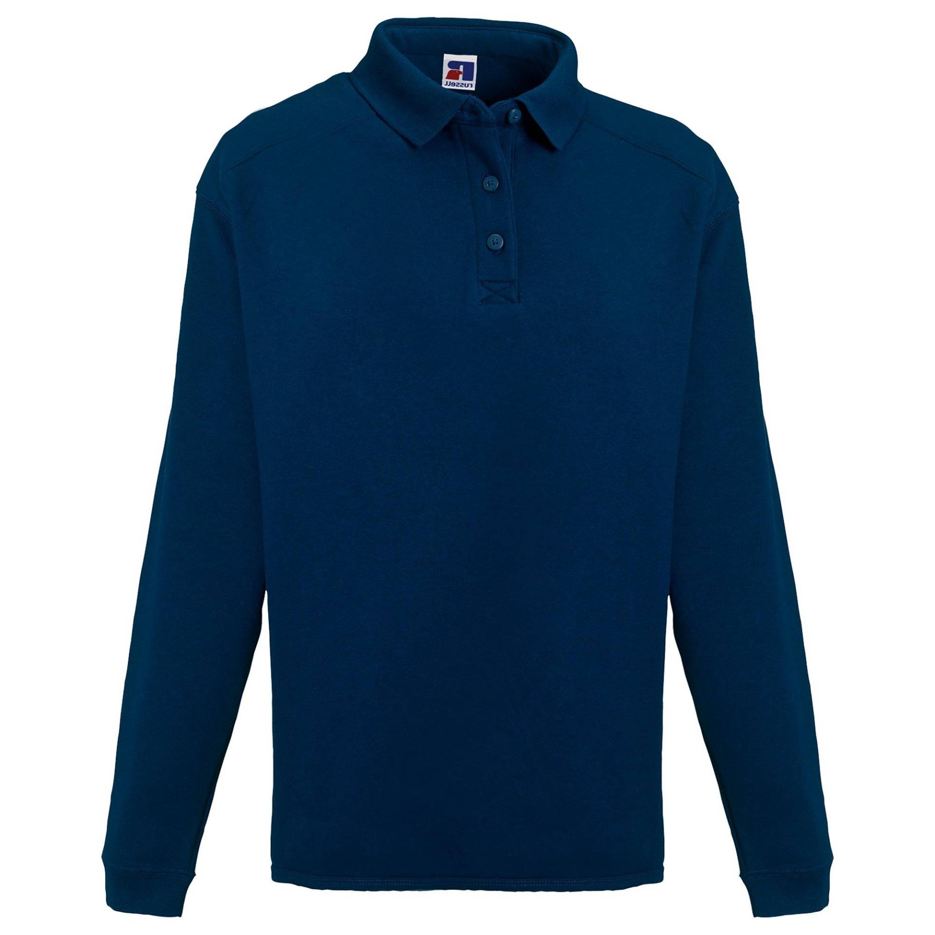 Europe Sweatshirt Mit Knopfleiste Und Kragen Herren Marine XS von Russell