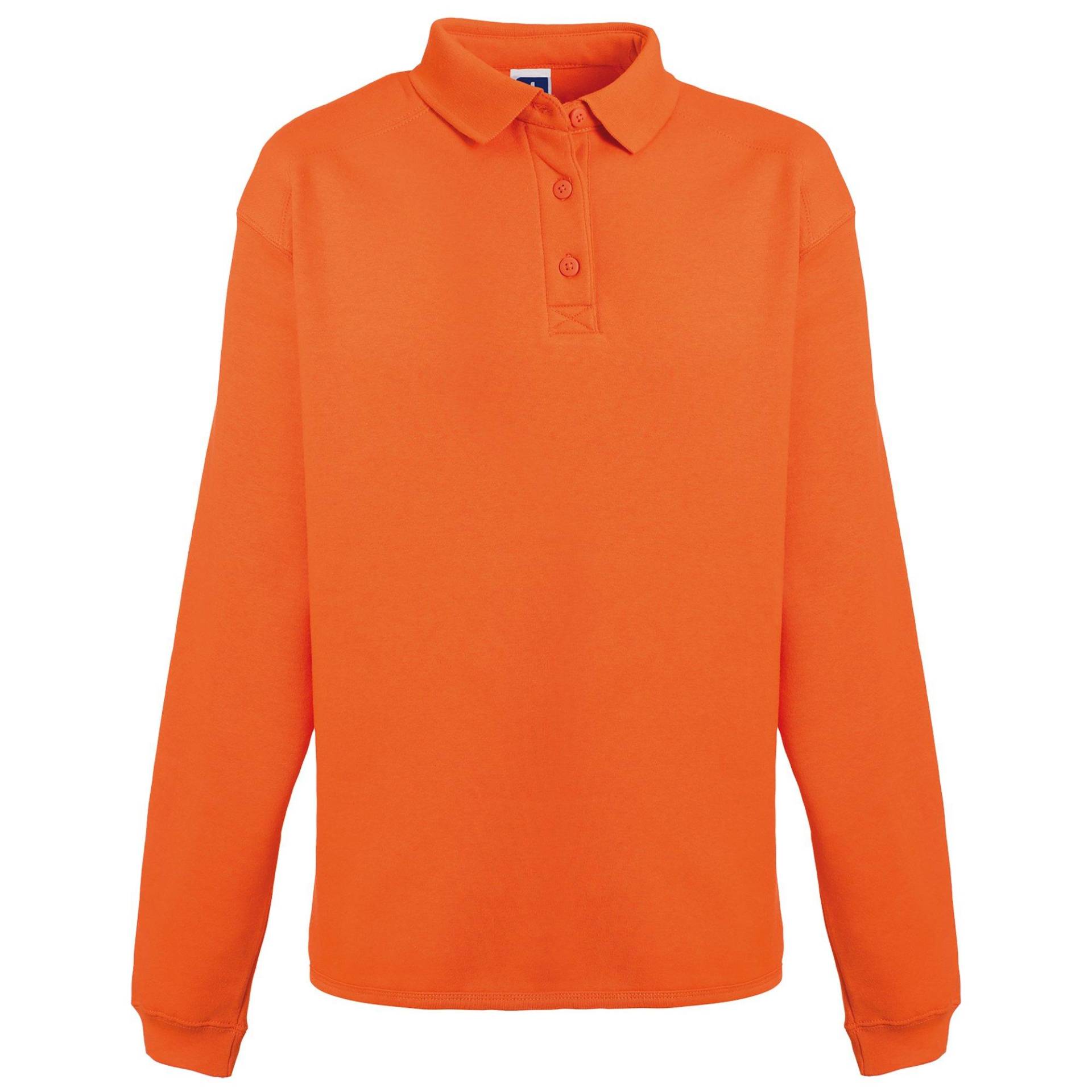 Europe Sweatshirt Mit Knopfleiste Und Kragen Herren Orange XXL von Russell